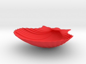 Scallop Shell in Red Smooth Versatile Plastic