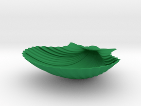 Scallop Shell in Green Smooth Versatile Plastic