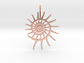 Spiral Pendant in Natural Copper
