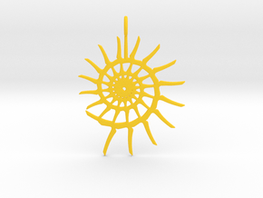Spiral Pendant in Yellow Smooth Versatile Plastic