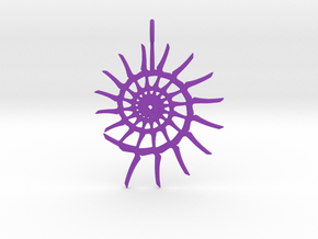 Spiral Pendant in Purple Smooth Versatile Plastic