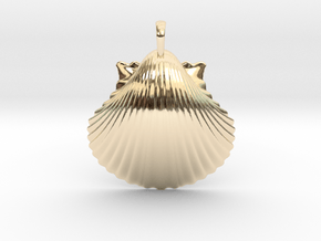 Scallop Shell in 14k Gold Plated Brass