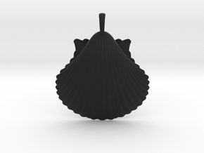 Scallop Shell in Black Smooth PA12