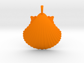 Scallop Shell in Orange Smooth Versatile Plastic