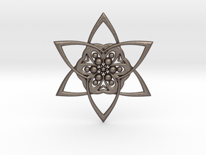 Star in Polished Bronzed-Silver Steel