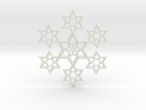 Stars Pendant in White Natural Versatile Plastic