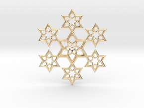 Stars Pendant in 14k Gold Plated Brass