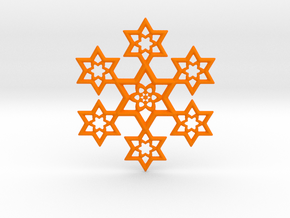 Stars Pendant in Orange Smooth Versatile Plastic