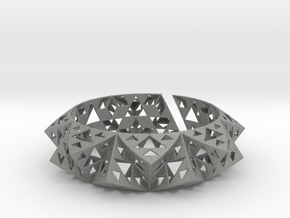 Sierpinski Bracelet in Gray PA12 Glass Beads