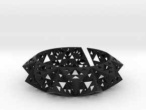 Sierpinski Bracelet in Black Smooth Versatile Plastic