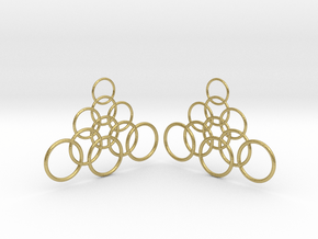Ringy Earrings in Natural Brass