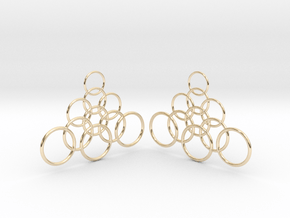 Ringy Earrings in 14k Gold Plated Brass