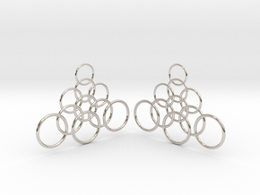 Ringy Earrings in Rhodium Plated Brass