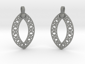 Earrings in Gray PA12 Glass Beads