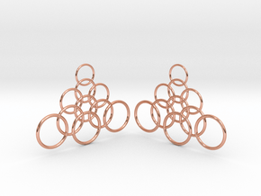 Ringy Earrings in Polished Copper