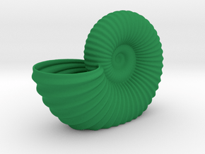 Shell Planter in Green Smooth Versatile Plastic