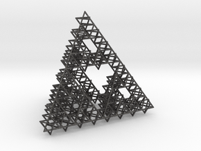 Sierpinski Tetrahedron Variation in Dark Gray PA12 Glass Beads