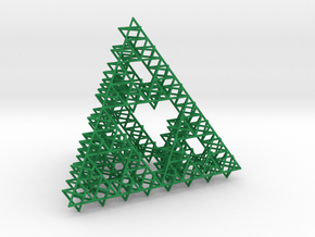 Sierpinski Tetrahedron Variation in Green Smooth Versatile Plastic