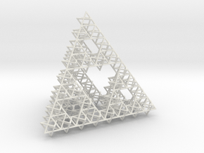 Sierpinski Tetrahedron Variation in White Natural TPE (SLS)