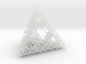 Sierpinski Tetrahedron Variation in Clear Ultra Fine Detail Plastic