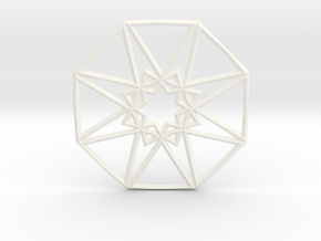 Star Pendant in White Smooth Versatile Plastic