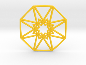 Star Pendant in Yellow Smooth Versatile Plastic