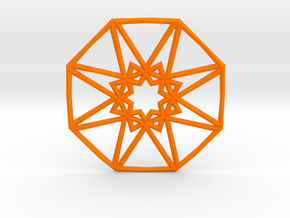Star Pendant in Orange Smooth Versatile Plastic