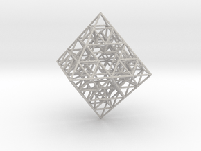 Sierpinski Octahedral Prism 5 cm. in Natural Full Color Sandstone