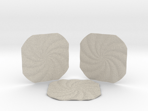 Spiral Coasters in Natural Sandstone