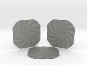 Spiral Coasters in Gray PA12 Glass Beads