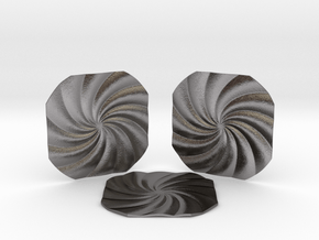 Spiral Coasters in Processed Stainless Steel 17-4PH (BJT)