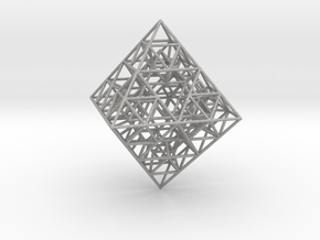 Sierpinski Octahedral Prism 5 cm. in Aluminum