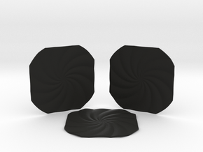 Spiral Coasters in Black Natural TPE (SLS)