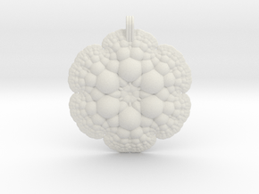 Fractal Pendant in White Natural Versatile Plastic