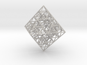 Sierpinski Octahedral Prism 5 cm. in Standard High Definition Full Color
