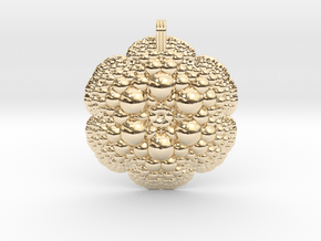 Fractal Pendant in 14K Yellow Gold