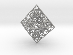 Sierpinski Octahedral Prism 6 cm. in Aluminum