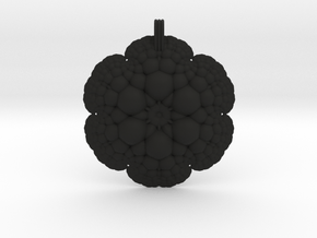 Fractal Pendant in Black Smooth Versatile Plastic