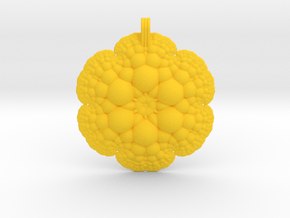 Fractal Pendant in Yellow Smooth Versatile Plastic