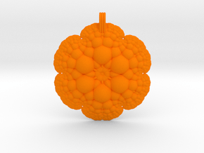 Fractal Pendant in Orange Smooth Versatile Plastic