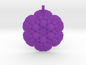 Fractal Pendant in Purple Smooth Versatile Plastic