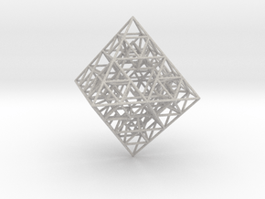 Sierpinski Octahedral Prism 6 cm. in Standard High Definition Full Color