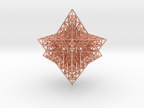 Sierpinski Merkaba Prism in Natural Copper