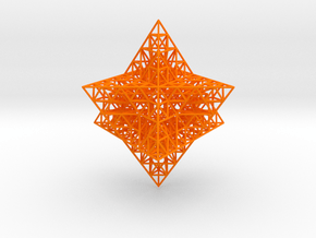 Sierpinski Merkaba Prism in Orange Smooth Versatile Plastic