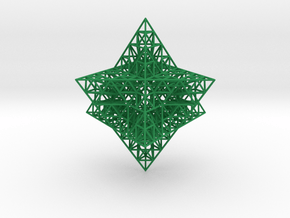 Sierpinski Merkaba Prism in Green Smooth Versatile Plastic