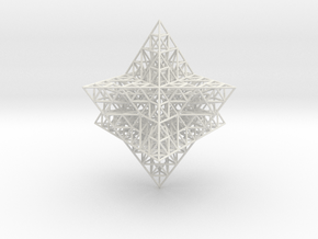 Sierpinski Merkaba Prism in White Natural TPE (SLS)