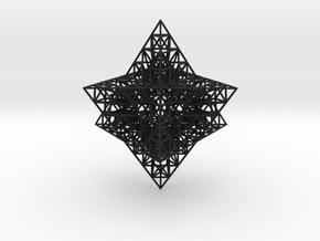 Sierpinski Merkaba Prism in Black Natural TPE (SLS)