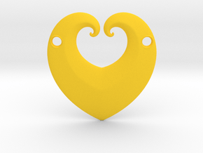 Hearty Pendant in Yellow Smooth Versatile Plastic