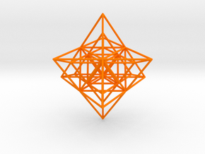Merkaba Prism in Orange Smooth Versatile Plastic