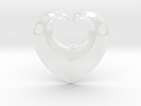 Hearty Pendant in Clear Ultra Fine Detail Plastic